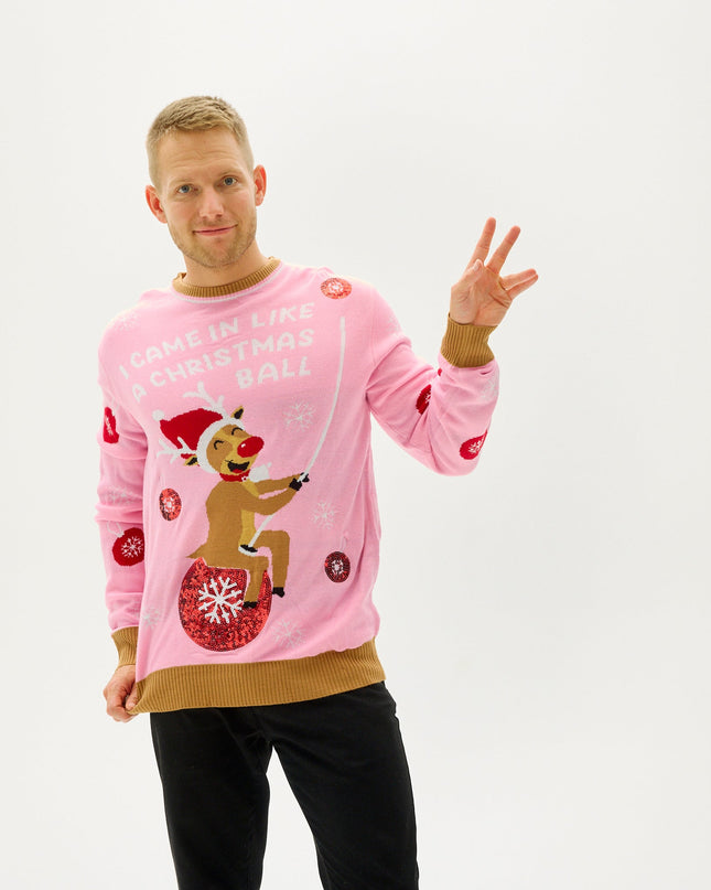 "I Came In Like A Christmas Ball" Sweater for Men - Trine Collection