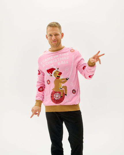 "I Came In Like A Christmas Ball" Sweater for Men - Trine Collection
