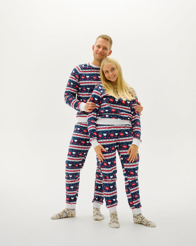 Navy Valentine's Set for Women's Christmas Pajamas