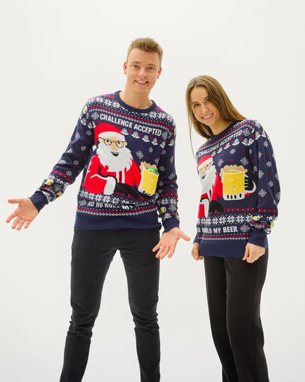 Ho Ho Hold My Beer Christmas Sweater for Women
