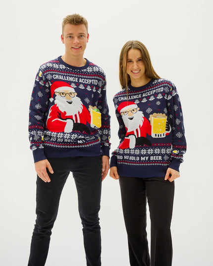 Ho Ho Hold My Beer Christmas Sweater for Men