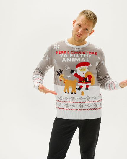 Ya Filthy Animal Christmas Sweater for Men
