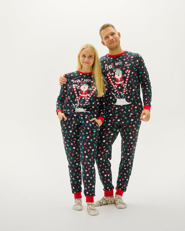 Flying Santa Christmas Pajamas for Men