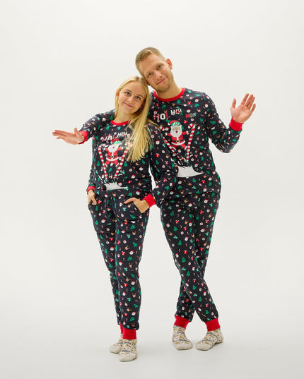 Flying Santa Christmas Pajamas for Men
