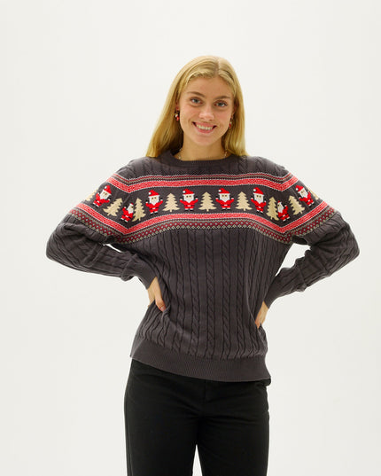 Santa's Cable Knit Sweater for Women