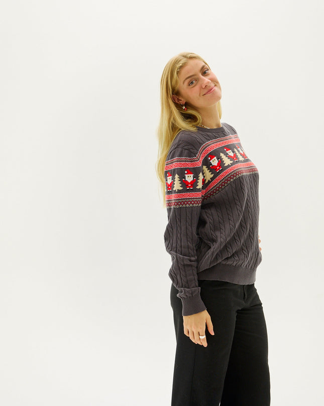 Santa's Cable Knit Sweater for Women