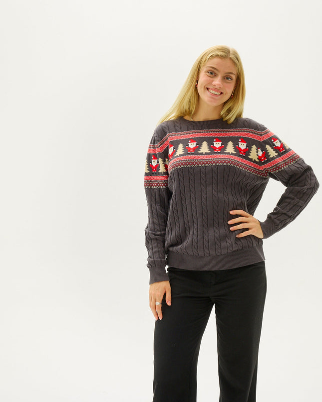 Santa's Cable Knit Sweater for Women