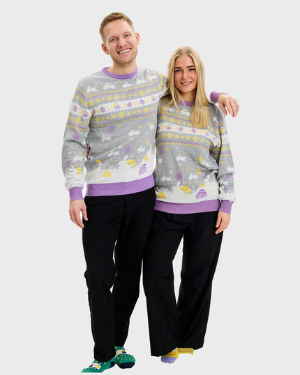 Cute Gray Easter Sweater for Women