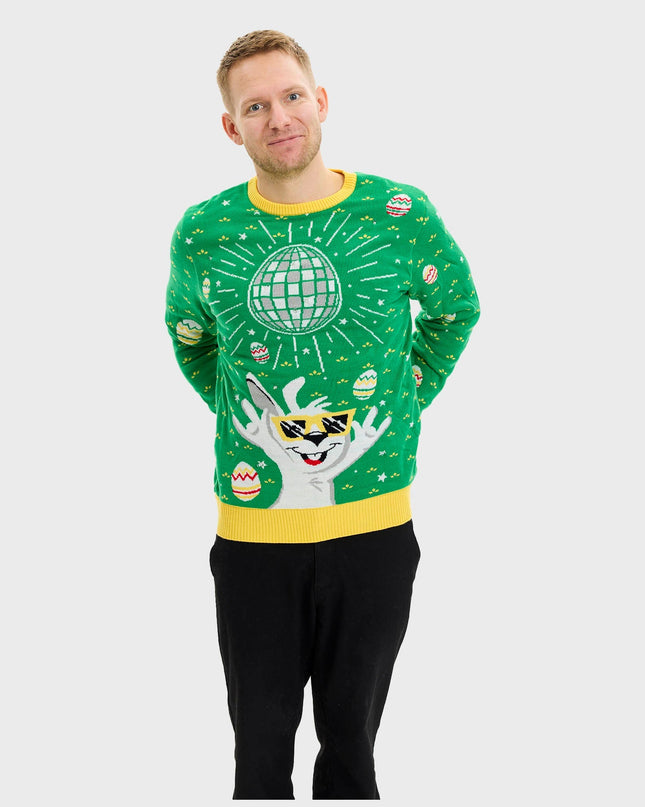 Disco Easter Sweater Green for Men