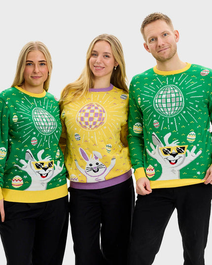 Disco Easter Sweater Green for Women