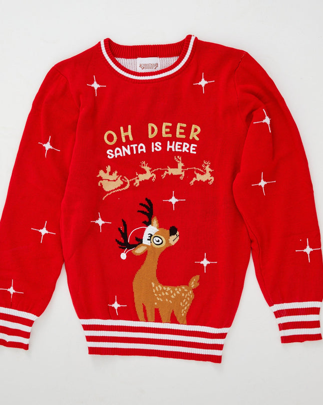Oh Deer Kids Christmas Sweater for Holiday Cheer