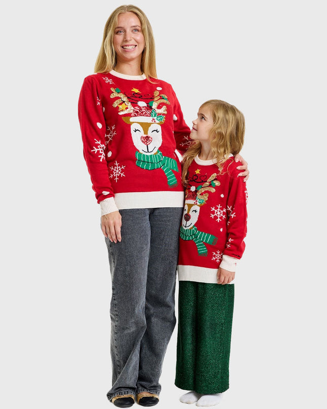 Sweet Reindeer Christmas Sweater for Kids