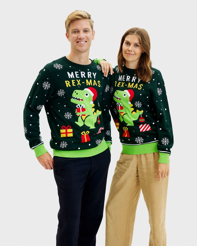Cute Dino Christmas Sweater for Men