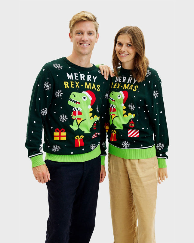 Cute Dino Christmas Sweater for Women