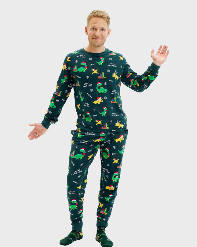 Dino Christmas Pajamas for Men