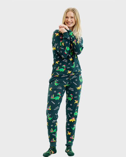 Dino Christmas Pajamas for Women