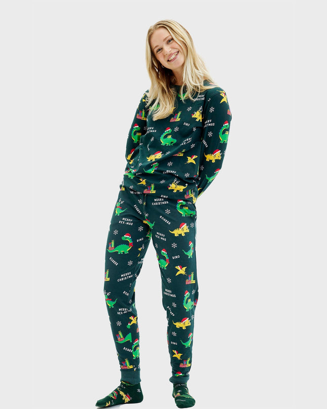 Dino Christmas Pajamas for Women