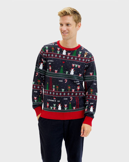 Vintage Gamer Christmas Sweater for Men