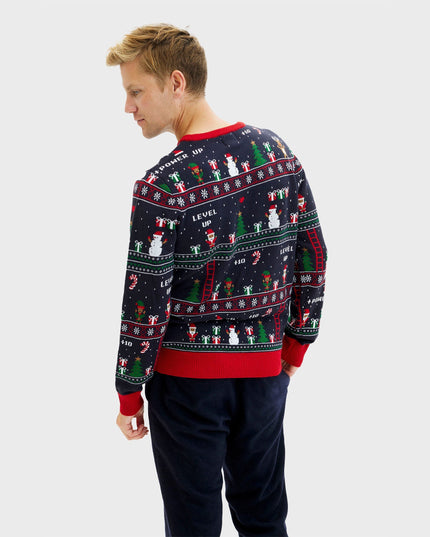 Vintage Gamer Christmas Sweater for Men