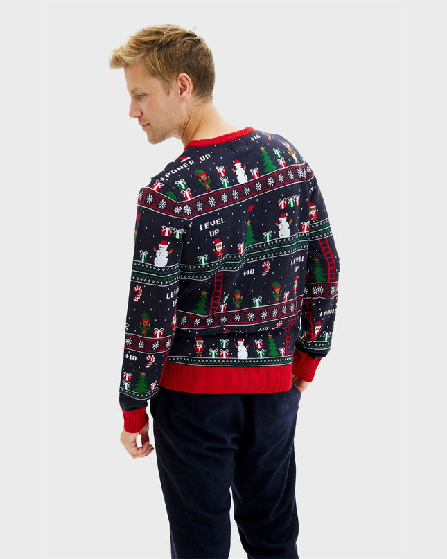 Vintage Gamer Christmas Sweater for Men