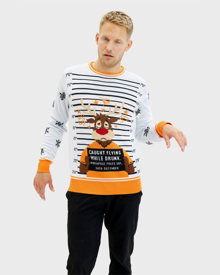 Criminal Rudolph Christmas Sweater for Men - Family Style