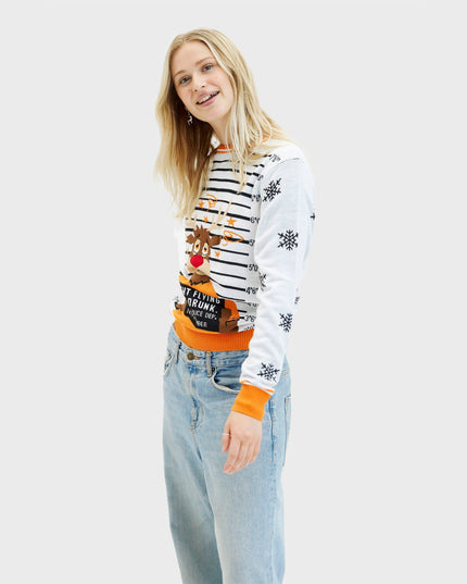 Criminal Rudolph Christmas Sweater for Women - Family Style