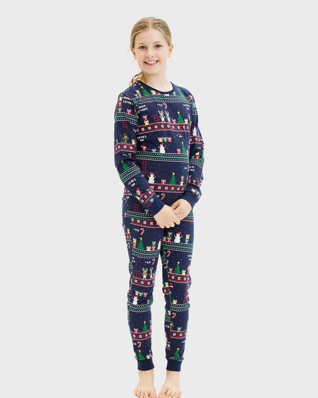 Vintage Gamer Christmas Pajamas for Kids