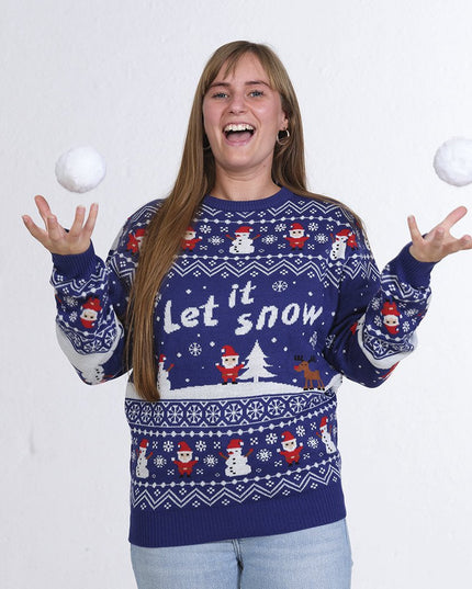 "Let It Snow" Christmas Sweater for Men - Bright Design