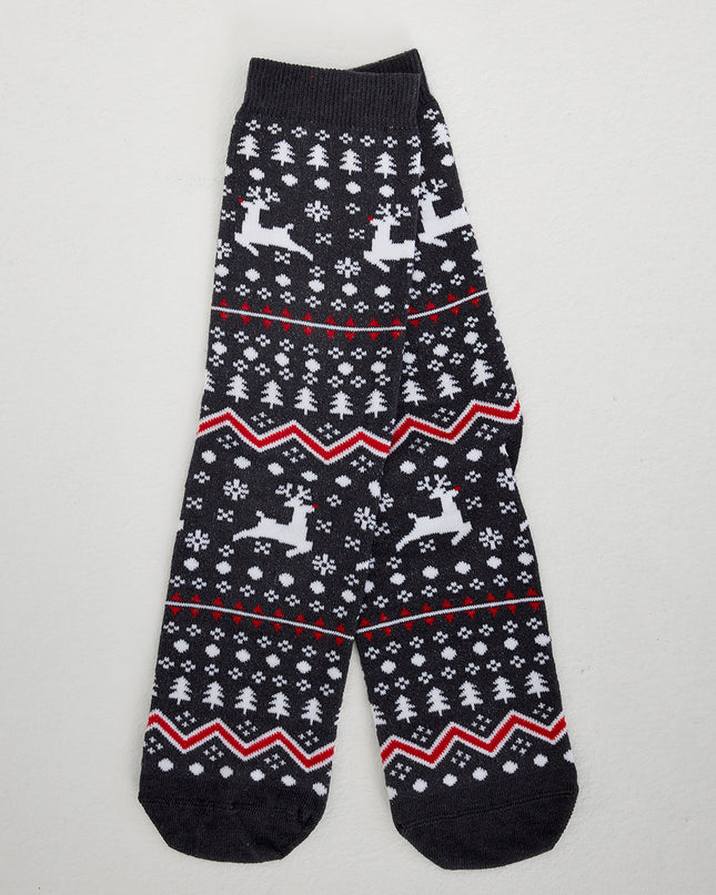 Gray Christmas Socks
