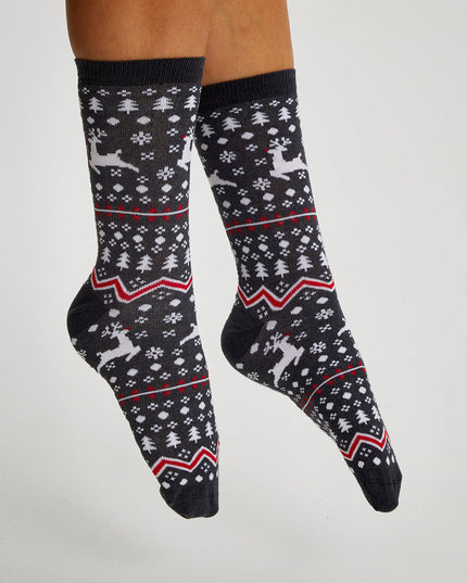 Gray Christmas Socks