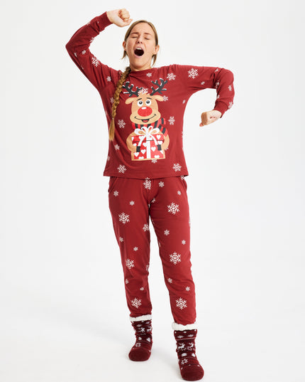 Family Christmas Pajamas with Love for Rudolph