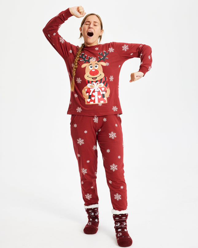 Family Christmas Pajamas with Love for Rudolph
