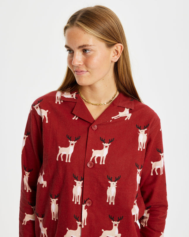 Reindeer Flannel Christmas Pajamas for Women