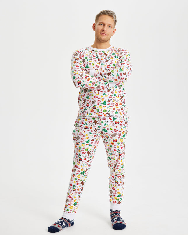 White Christmas Pajamas for Men