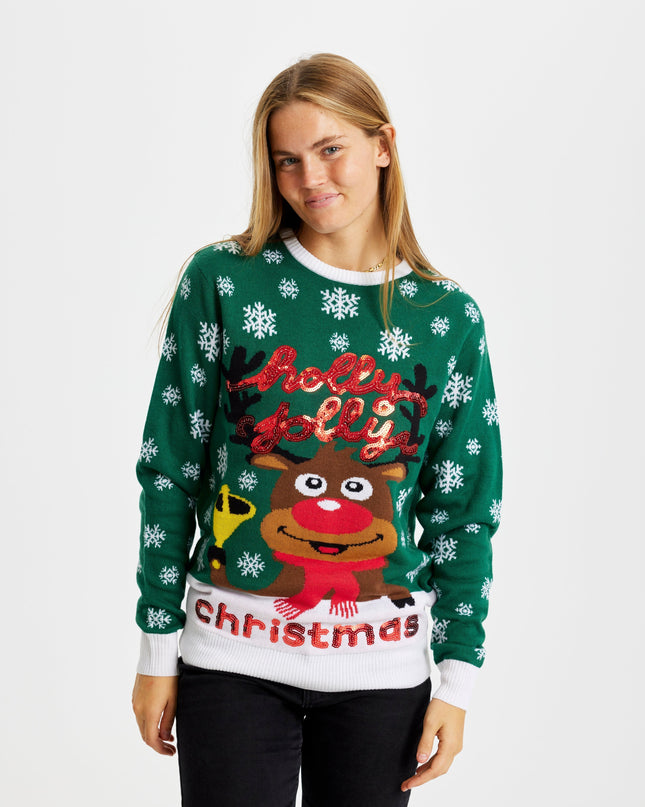 Holly Jolly Christmas Sweater for Women