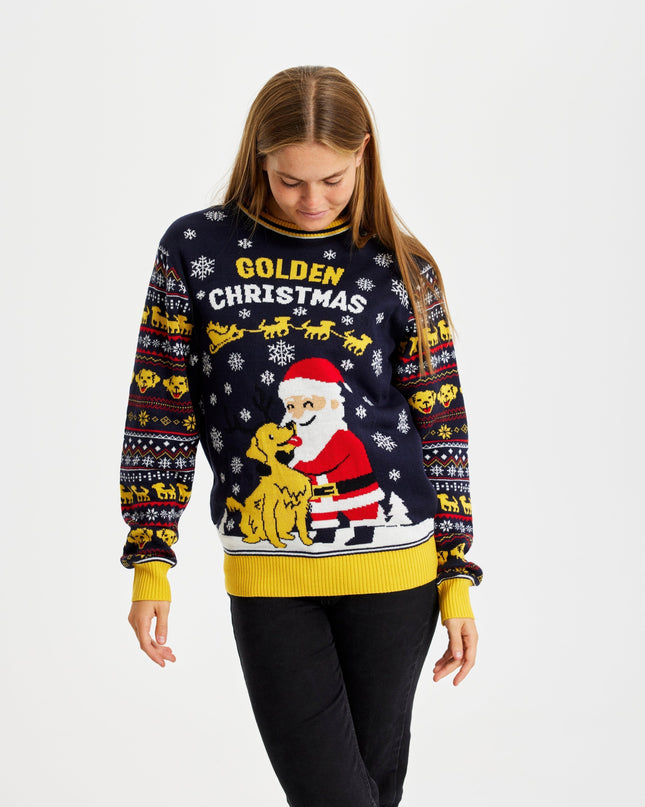 Golden Christmas Sweater for Women