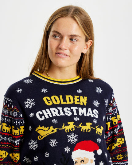 Golden Christmas Sweater for Women