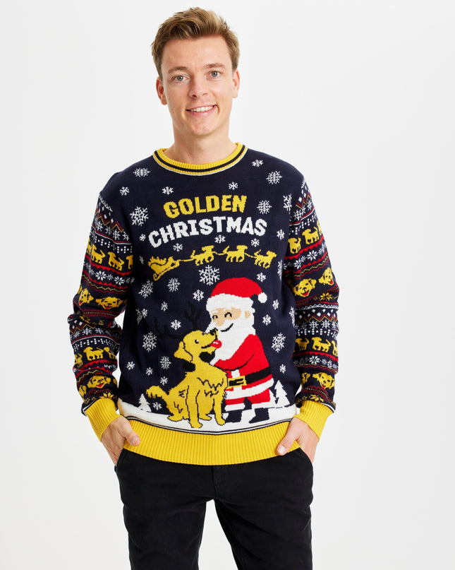 Golden Christmas Sweater for Men