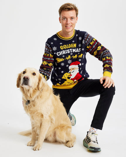 Golden Christmas Sweater for Men