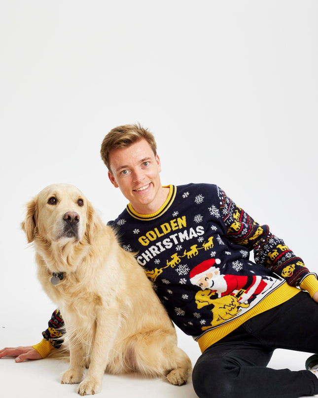 Golden Christmas Sweater for Men
