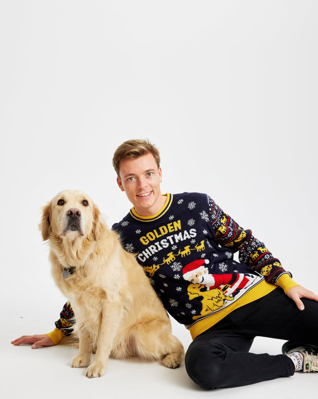 Golden Christmas Sweater for Men