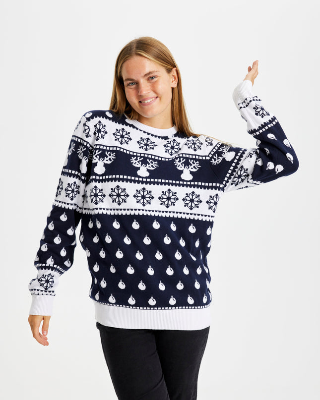 Classic Blue Christmas Sweater for Women