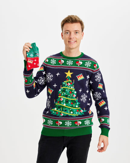 Sparkling Christmas Tree Sweater for Men