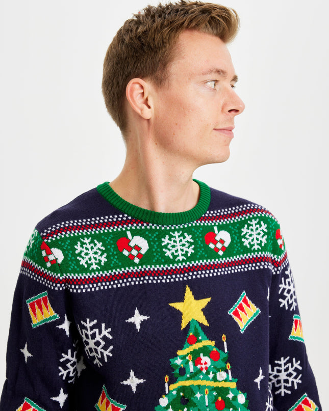 Sparkling Christmas Tree Sweater for Men