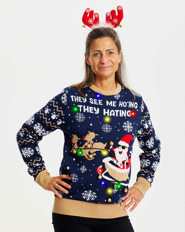 Light-Up They See Me Ho'ing Sweater for Women