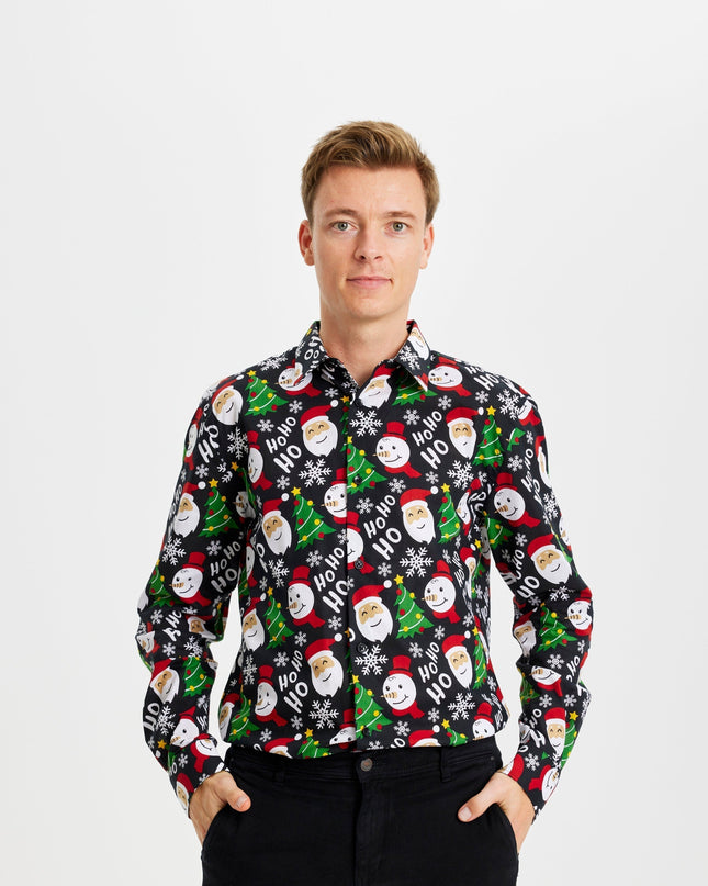 Black Christmas Shirt - Festive Style