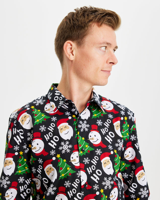 Black Christmas Shirt - Festive Style