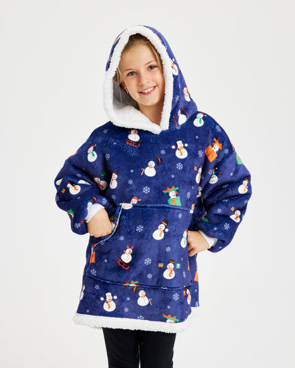 Dreamhoodie Snowman in Blue for Kids