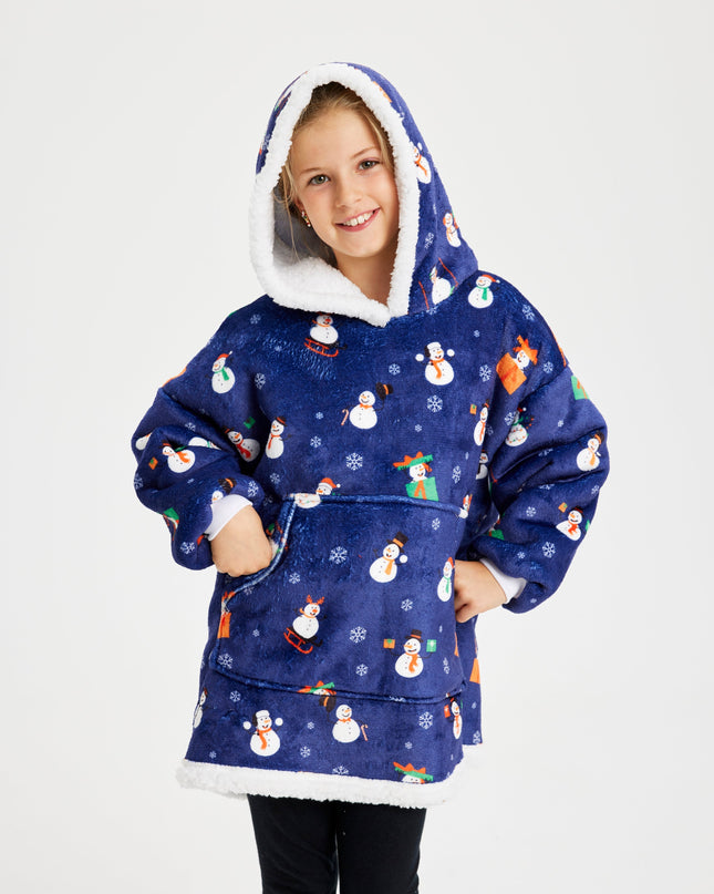 Dreamhoodie Snowman in Blue for Kids