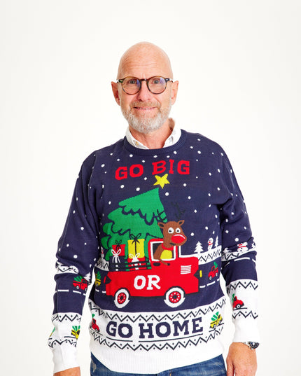 Men's Ugly Christmas Sweater - Go Big or Go Home